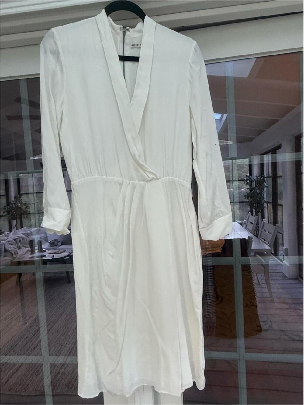 Alice+Olivia faux-wrap dress sz 8